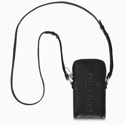 Kenzo Black Logoed Mobile Phone Holder