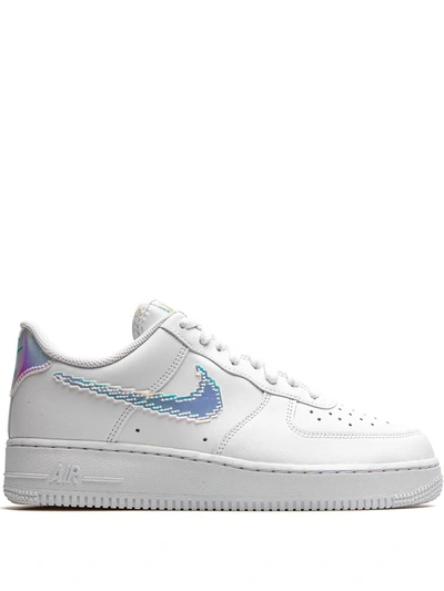 Nike Air Force 1 Low '07 Lv8 "iridescent Pixel Swoosh" Sneakers In White