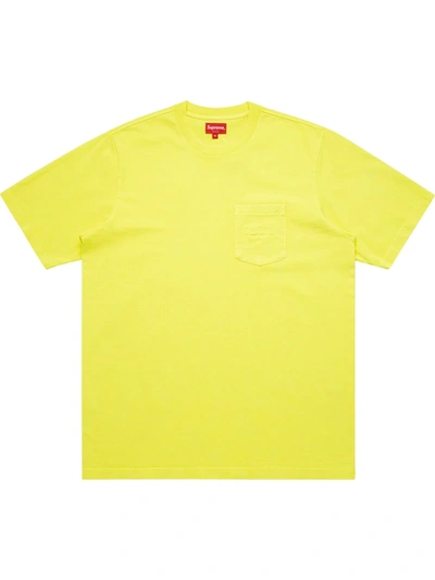 Supreme Overdyed Pocket T-shirt In Yellow