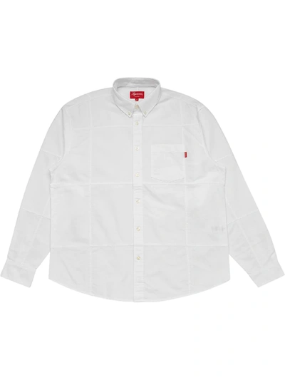 Supreme Patchwork Oxford Shirt In White
