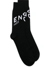 GIVENCHY GIVENCHY MEN'S BLACK COTTON SOCKS,BMB01X4037004 S