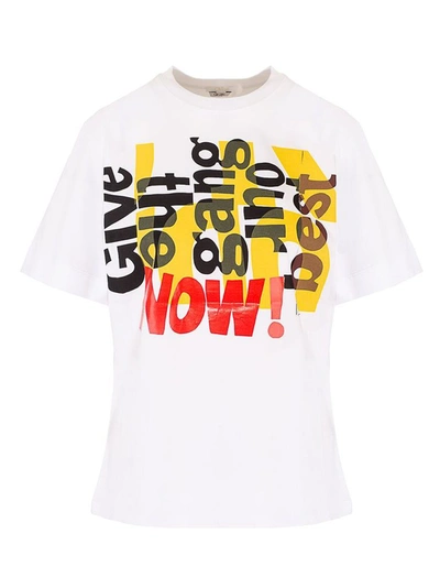 Chloé + Corita Kent Printed Organic Cotton-jersey T-shirt In Multi-colour