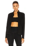 Beyond Yoga Spacedye On The Go Mock Neck Jacket In Darkest Night