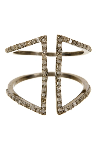 Adornia Fine Berlin Champagne Diamond Ring In Silver