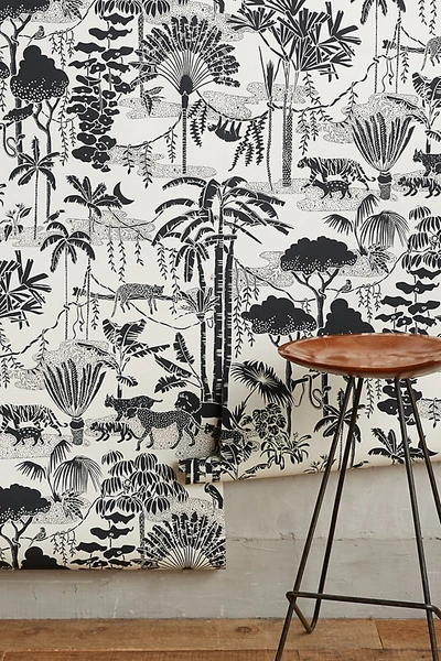 Aimee Wilder Jungle Dream Wallpaper By  In Black Size Swatch