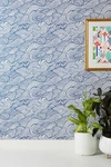Anthropologie Mare Wave Wallpaper By  In Blue Size Swatch