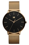 Mvmt Men's Legacy Slim Gold-tone Mesh Bracelet Watch 42mm In Yellow Gold