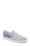 Vans Checkerboard Slip-on Sneakers In Blue Granite/ True White