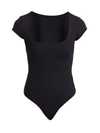 Free People Women's Square Eyes Bodysuit In Black