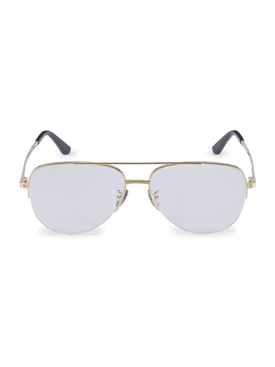 Cartier Core Range 58mm Aviator Optical Glasses In Gold Transparent