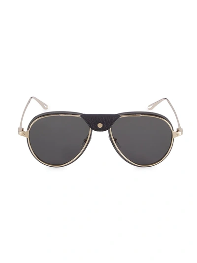 Cartier Core Range 60mm Aviator Sunglasses In Gold Grey
