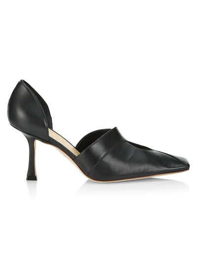 A.w.a.k.e. Loretta Leather Square-toe Pumps In Black