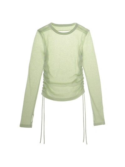 Helmut Lang Drawstring Long-sleeve Shirt In Acid Green