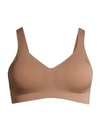 Commando Butter Soft-support Back-closure Bralette In Toffee