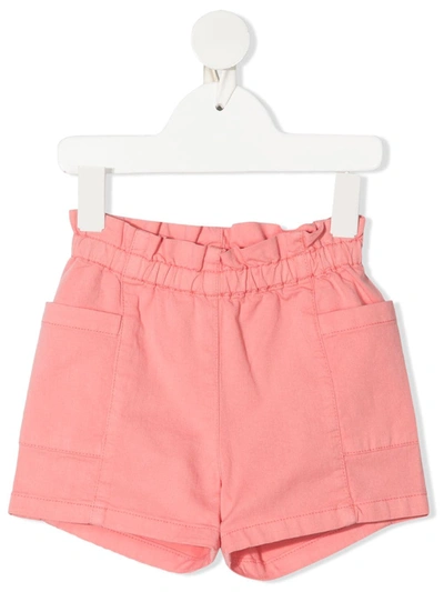 Bonpoint Babies' Twill Paperbag Shorts In Pink