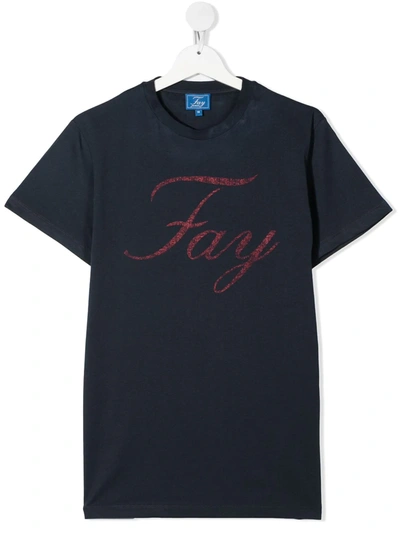 FAY TEEN LOGO PRINT COTTON T-SHIRT