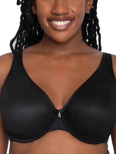 Curvy Couture Sheer Mesh T-shirt Bra In Black