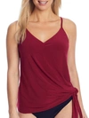 Magicsuit Solid Alex Underwire Tankini Top In Cherry