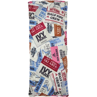 Adidas X Ivy Park Ski Tag Allover Print Insulated Scarf In Multicolor