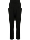 Isabel Marant Padme High-rise Wool Slim-leg Trousers In Black