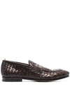 OFFICINE CREATIVE BARONA WOVEN PENNY LOAFERS