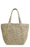Baggu Cloud Nylon Canvas Tote In Honey Leopard