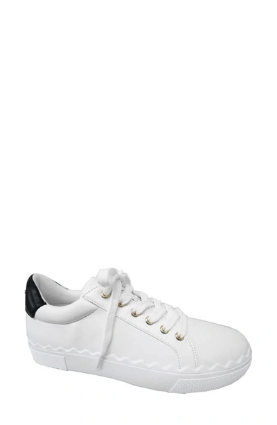 Bcbgeneration Lanie Sneaker In Bright White / Black Leather