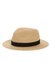 MADEWELL PACKABLE STRAW FEDORA HAT,MD501
