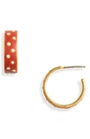 MADEWELL ENAMEL HUGGIE HOOP EARRINGS,MD558