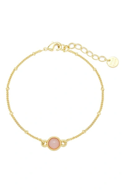 Brook & York Nola Rose Quartz Bracelet In Gold