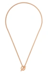Brook & York Stella Imitation Pearl Toggle Necklace In Rose Gold