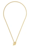 Brook & York Stella Imitation Pearl Toggle Necklace In Gold