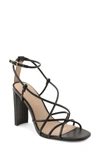 Bcbgeneration Wanni Ankle Strap Sandal In Black Leather