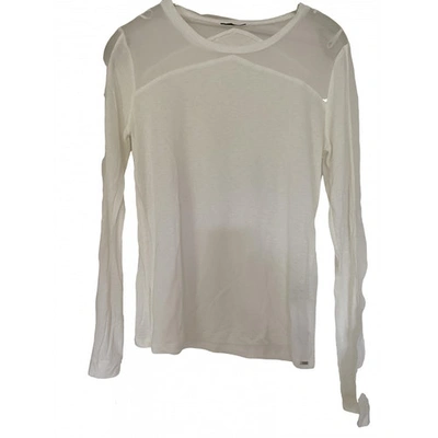 Pre-owned Ikks White Viscose Top