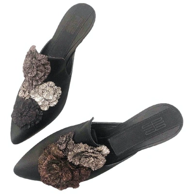 Pre-owned Sanayi313 Cloth Mules & Clogs In Black