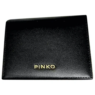 Pre-owned Pinko Leather Wallet In Black