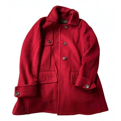 Pre-owned Loro Piana Red Cashmere Coat
