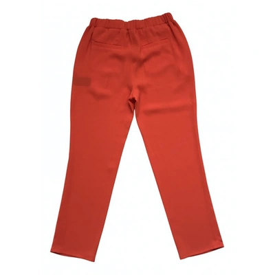 Pre-owned Tibi Straight Pants In Orange