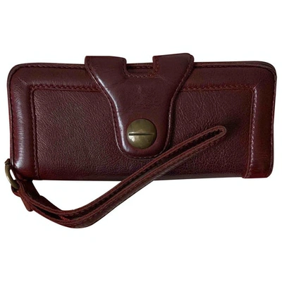 Pre-owned Gerard Darel Burgundy Leather Wallet