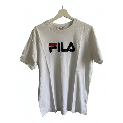 Pre-owned Fila White Cotton T-shirt