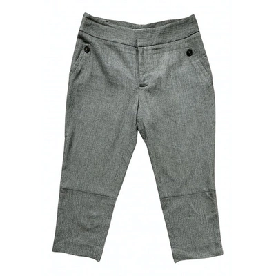 Pre-owned Chloé Wool Short Pants In Grey