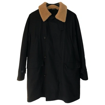 Pre-owned Armani Collezioni Wool Coat In Black