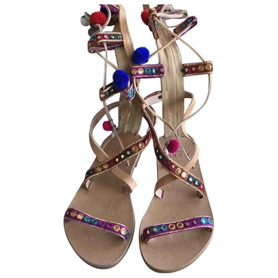 Pre-owned Mabu By Maria Bk Leather Sandals In Multicolour