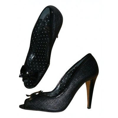Pre-owned Moschino Cheap And Chic Cloth Heels In Black