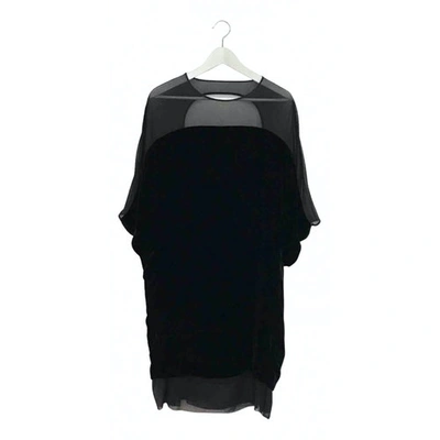 Pre-owned Acne Studios Velvet Mid-length Dress In Black
