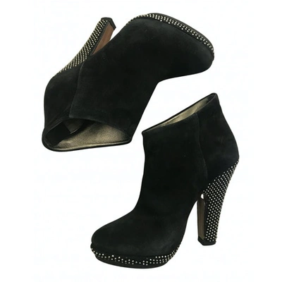 Pre-owned Mauro Grifoni Leather Ankle Boots In Black