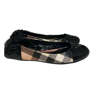 Pre-owned Burberry Patent Leather Ballet Flats In Multi