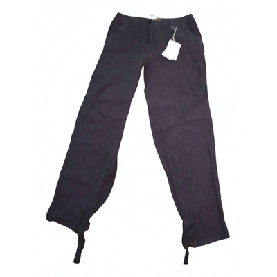 Pre-owned I Blues Linen Straight Pants In Blue