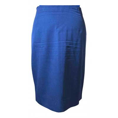 Pre-owned Jean Paul Gaultier Wool Mid-length Skirt In Blue