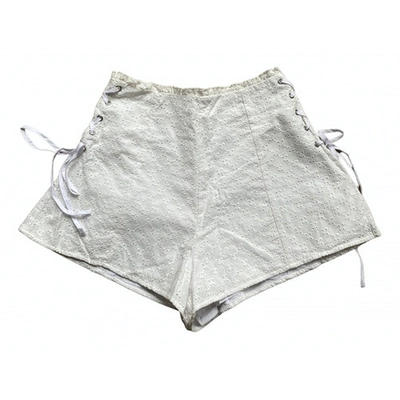 Pre-owned Lovers & Friends White Cotton Shorts